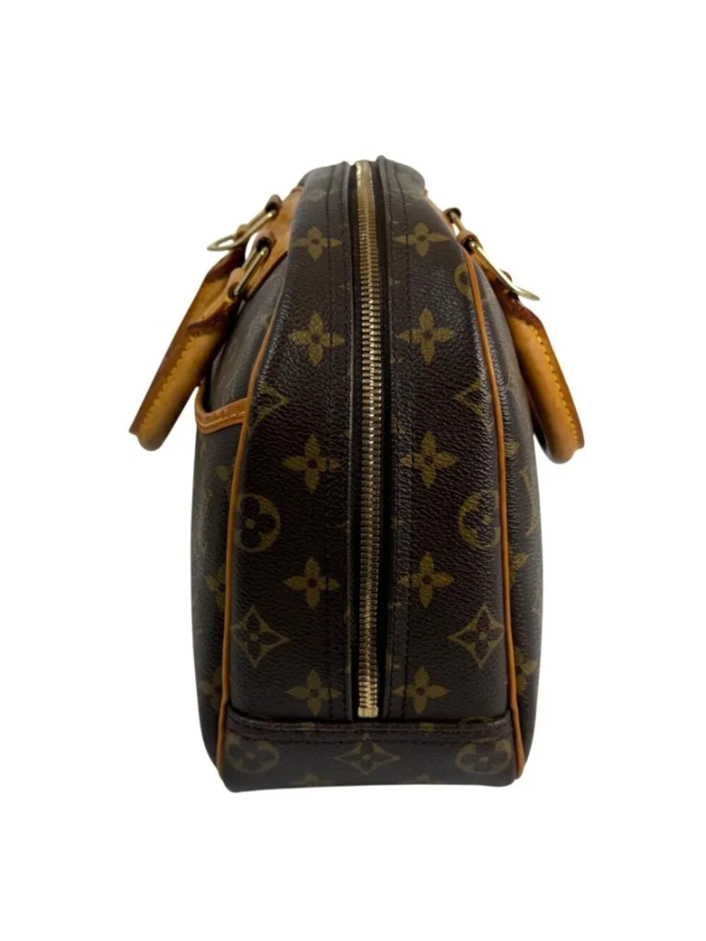LOUIS VUITTON Trouville LV Monogram Coated Canvas & Vachetta Leather Handbag